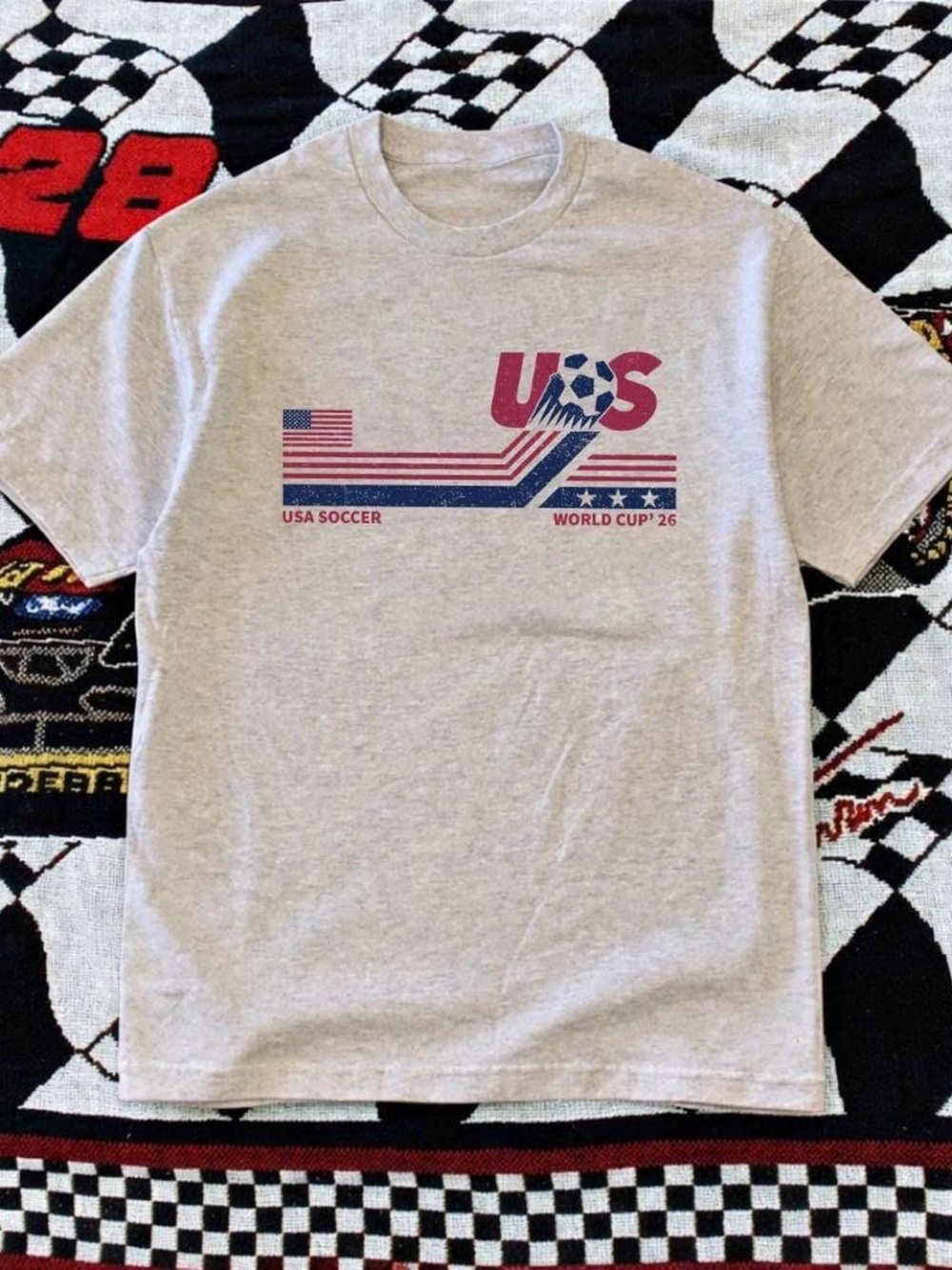 USA World Cup 2026 Soccer Graphic Short Sleeve Tee - Ash Gray